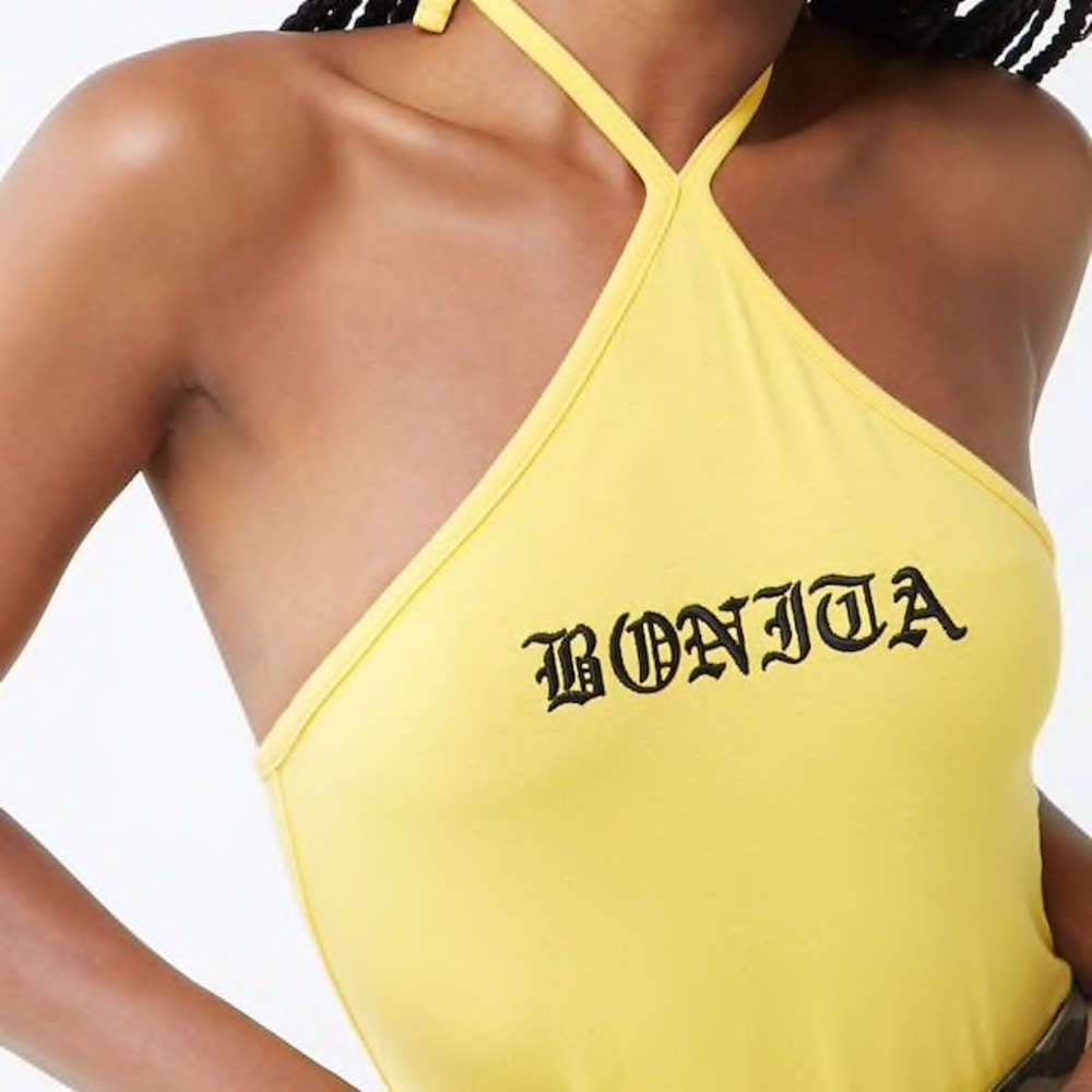 ⚰️ || Bonita Graphic Halter Bodysuit